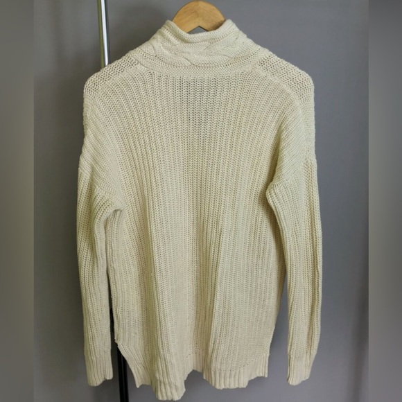 LRL Lauren Ralph Lauren Women's Cable Knit V Neck Sweater Beige - Picture 5 of 9
